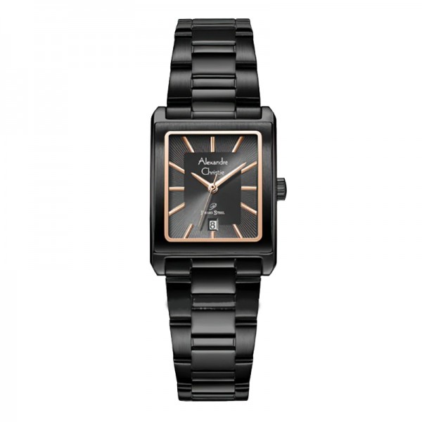 Alexandre Christie AC 1039 Black Rosegold Lady LDBIPDGRG